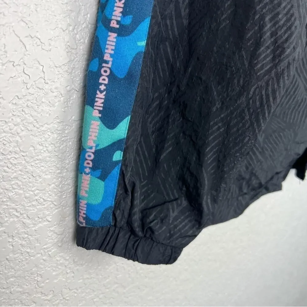 Pink Dolphin High Tides Coaches Jacket Black S Windbreaker Camo Lightweight